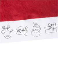 CAPPELLO BABBO NATALE DA COLORARE
